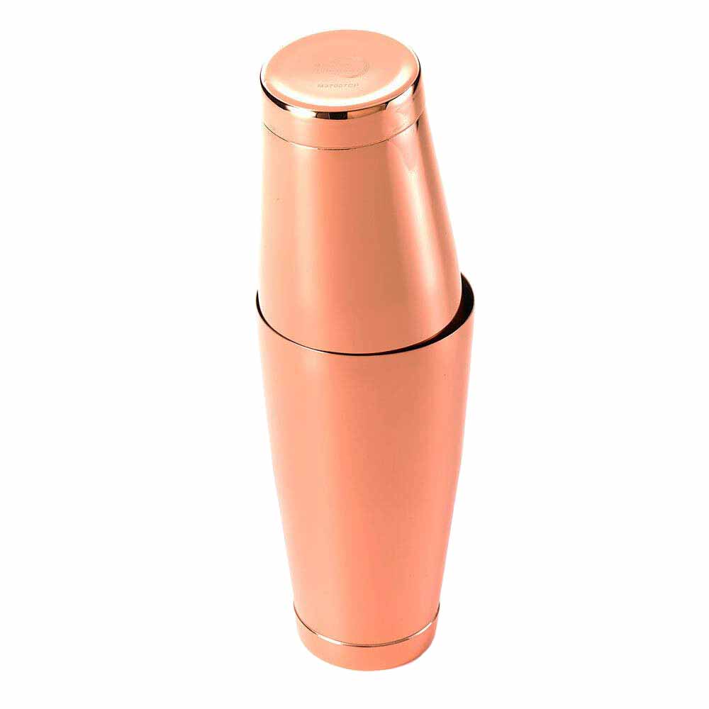 Barfly 28 oz / 18 oz Boston Cocktail Shaker Set - Copper Plated
